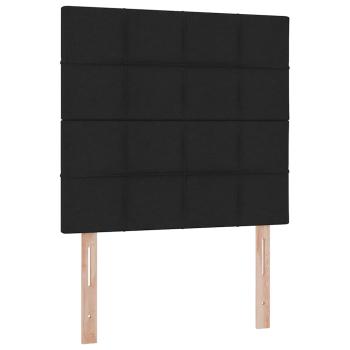 Bett mit Stauraum und LED mit LED Schwarz 90 x 190 cm Polyester