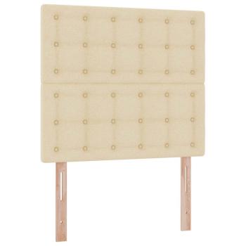 Bett mit Stauraum und LED mit LED Creme 90 x 190 cm Polyester