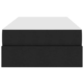 Aufbewahrungsbett mit Matratze Schwarz 90 x 190 cm Polyester