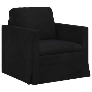 Sofa 2 pcs Schwarz 228 x 78 x 80 cm Samt