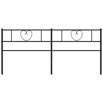 Ersatz-Kopfteil Metall Schwarz 180 cm