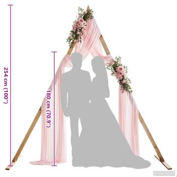 Hochzeitsbogen Hellbraun 202 x 95 x 254 cm Massivholz Kiefer