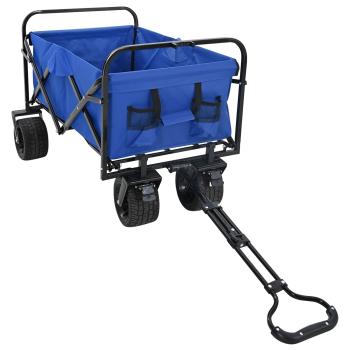 Klapp-Handwagen Blau 89 x 63 x 96 cm Stahl und Oxford-Stoff