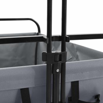 Klapp-Handwagen Grau 89 x 63 x 96 cm Stahl und Oxford-Stoff