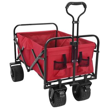 Klapp-Handwagen Rot 89 x 63 x 96 cm Stahl und Oxford-Stoff