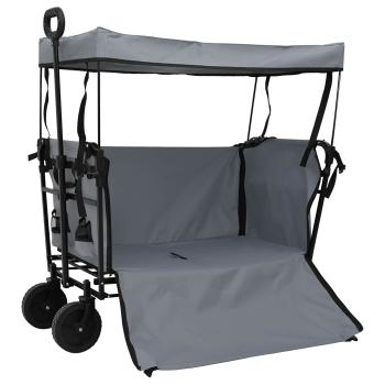 Klapp-Handwagen Grau 105 x 56,5 x 116 cm Oxford-Stoff