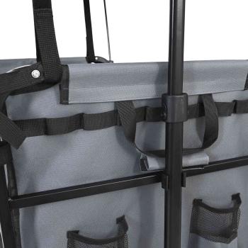 Klapp-Handwagen Grau 105 x 56,5 x 116 cm Oxford-Stoff