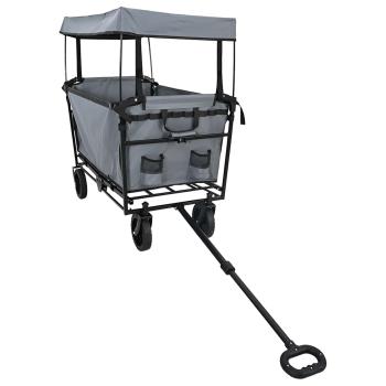 Klapp-Handwagen Grau 105 x 56,5 x 116 cm Oxford-Stoff