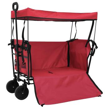 Klapp-Handwagen Rot 105 x 56,5 x 116 cm Oxford-Stoff