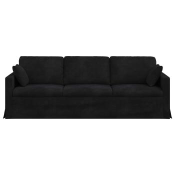 Sofa Schwarz 228 x 78 x 80 cm Samt