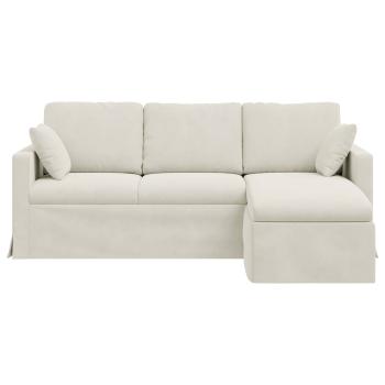 Sofa Creme 198 x 134 x 80 cm Samt
