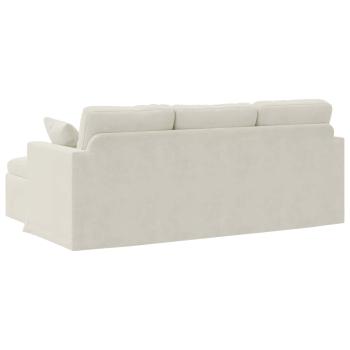 Sofa Creme 198 x 134 x 80 cm Samt