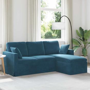 ARDEBO.de - Sofa Blau 198 x 134 x 80 cm Samt