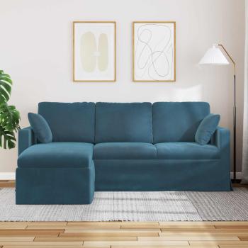 Sofa Blau 198 x 134 x 80 cm Samt
