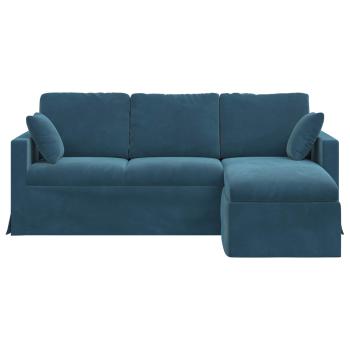 Sofa Blau 198 x 134 x 80 cm Samt
