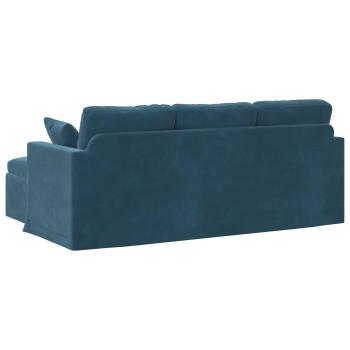 Sofa Blau 198 x 134 x 80 cm Samt