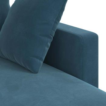 Sofa Blau 198 x 134 x 80 cm Samt