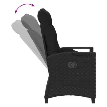 Liegestühle für den Garten Schwarz 56 x 60 x 112 cm