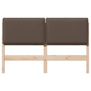 Gepolstertes Kopfteil Natürlich und Hellgrau 150 cm