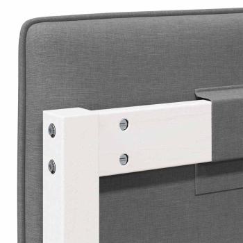 Gepolstertes Kopfteil mit Kopfteil Weiß und Hellgrau 75 cm