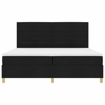 Boxspringbett mit Matratze Schwarz 200 x 200 cm Stoff