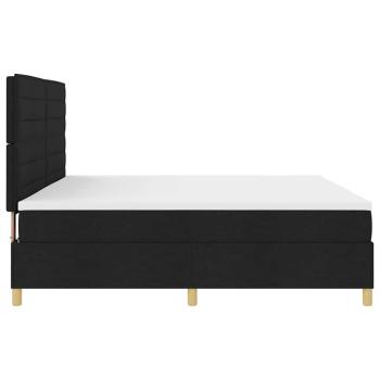 Boxspringbett mit Matratze Schwarz 200 x 200 cm Stoff