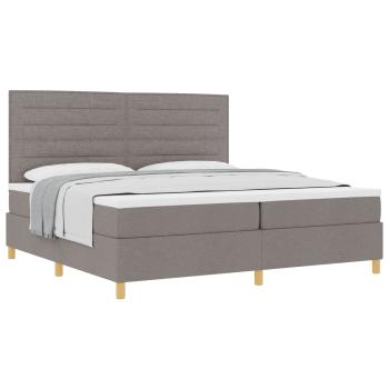 Boxspringbett mit Matratze Taupe 200 x 200 cm Stoff