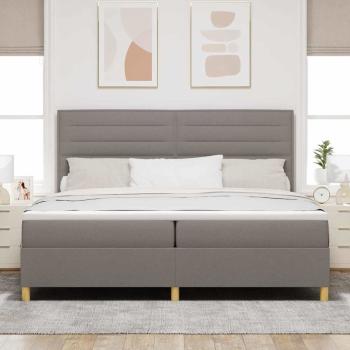 Boxspringbett mit Matratze Taupe 200 x 200 cm Stoff