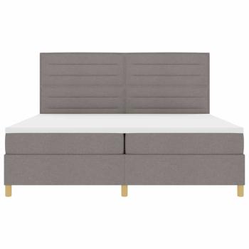Boxspringbett mit Matratze Taupe 200 x 200 cm Stoff