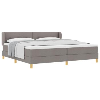 Boxspringbett mit Matratze Taupe 200 x 200 cm Stoff