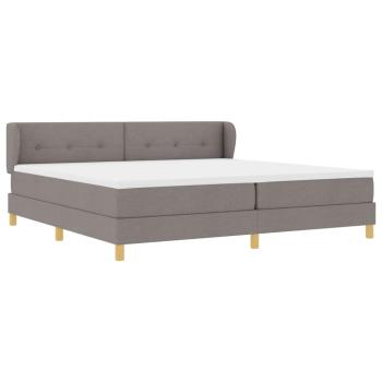 Boxspringbett mit Matratze Taupe 200 x 200 cm Stoff
