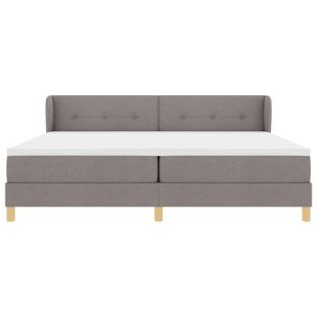 Boxspringbett mit Matratze Taupe 200 x 200 cm Stoff