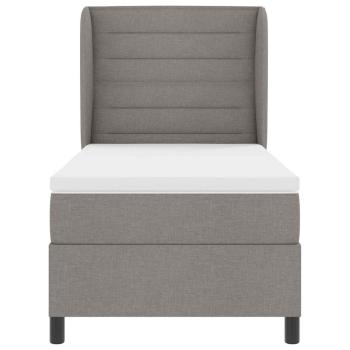 Boxspringbett mit Matratze mit Kopfteil Taupe 90 x 200 cm Stoff