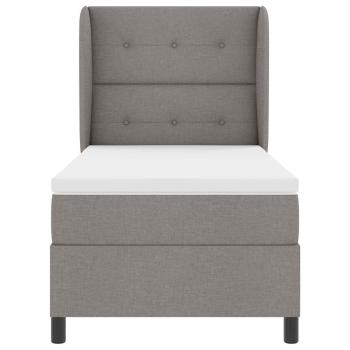 Boxspringbett mit Matratze mit Kopfteil Taupe 90 x 200 cm Stoff