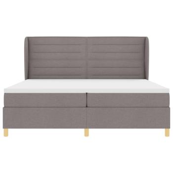 Boxspringbett mit Matratze Dunkelgrau 90x190 cm Taupe Stoff