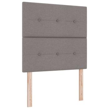 Boxspringbett mit Matratze Dunkelgrau 90x190 cm Taupe Stoff