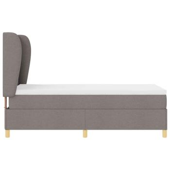 Boxspringbett mit Matratze Dunkelgrau 90x190 cm Taupe Stoff