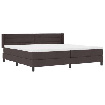 Boxspringbett mit Matratze Dunkelbraun 200 x 200 cm Polyester