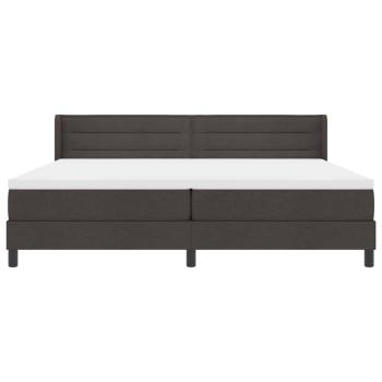 Boxspringbett mit Matratze Dunkelbraun 200 x 200 cm Polyester
