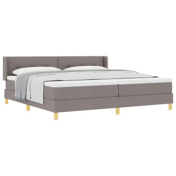 Boxspringbett mit Matratze Taupe 200 x 200 cm Polyester
