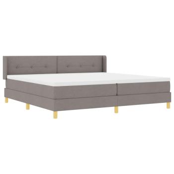 Boxspringbett mit Matratze Taupe 200 x 200 cm Polyester