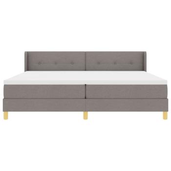 Boxspringbett mit Matratze Taupe 200 x 200 cm Polyester