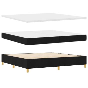 Boxspringbett mit Matratze Schwarz 200 x 200 cm Stoff