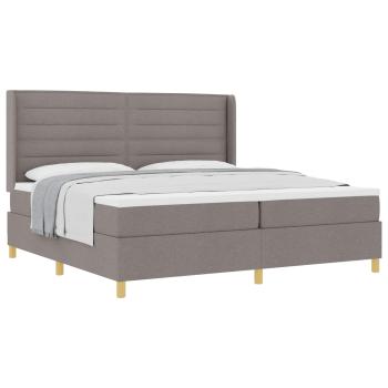 Boxspringbett mit Matratze Taupe 200 x 200 cm Stoff