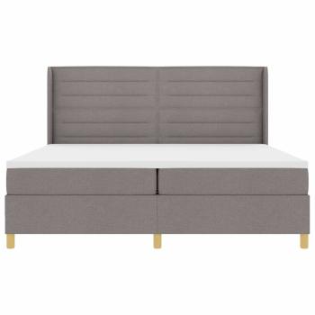 Boxspringbett mit Matratze Taupe 200 x 200 cm Stoff