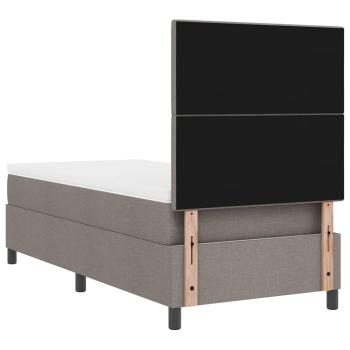 Boxspringbett mit Matratze mit LED Taupe 90 x 200 cm Stoff