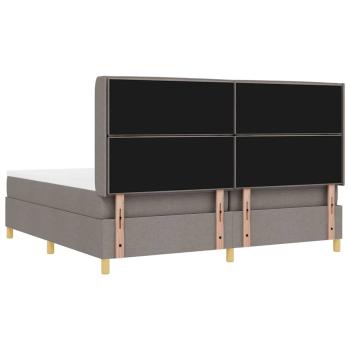 Boxspringbett mit Matratze Taupe 140 x 200 cm Stoff