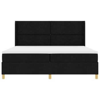 Boxspringbett mit Matratze Schwarz 200 x 200 cm Stoff