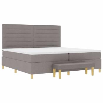 Boxspringbett mit Matratze Taupe 200 x 200 cm Stoff