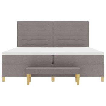 Boxspringbett mit Matratze Taupe 200 x 200 cm Stoff